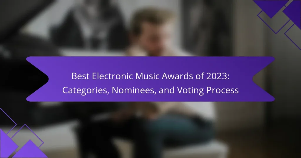 Best Electronic Music Awards of 2023: Categories, Nominees, and Voting Process