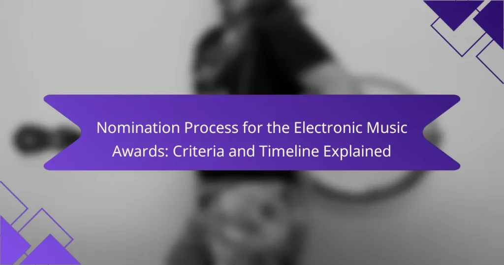 Nomination Process for the Electronic Music Awards: Criteria and Timeline Explained