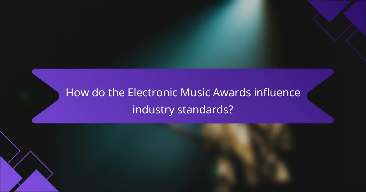 How do the Electronic Music Awards influence industry standards?