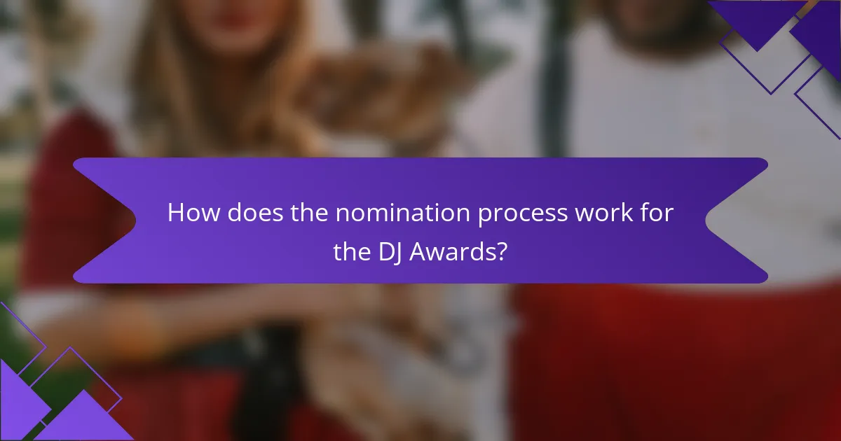 How does the nomination process work for the DJ Awards?