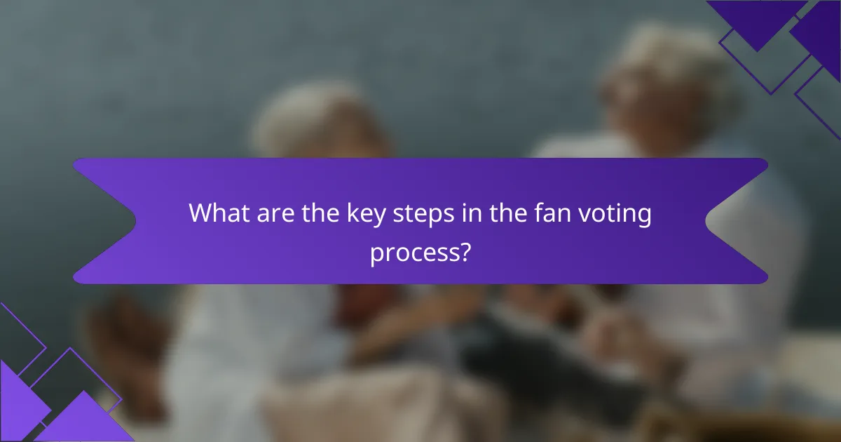 What are the key steps in the fan voting process?