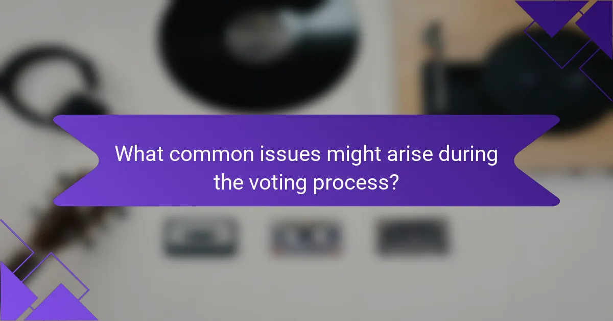 What common issues might arise during the voting process?