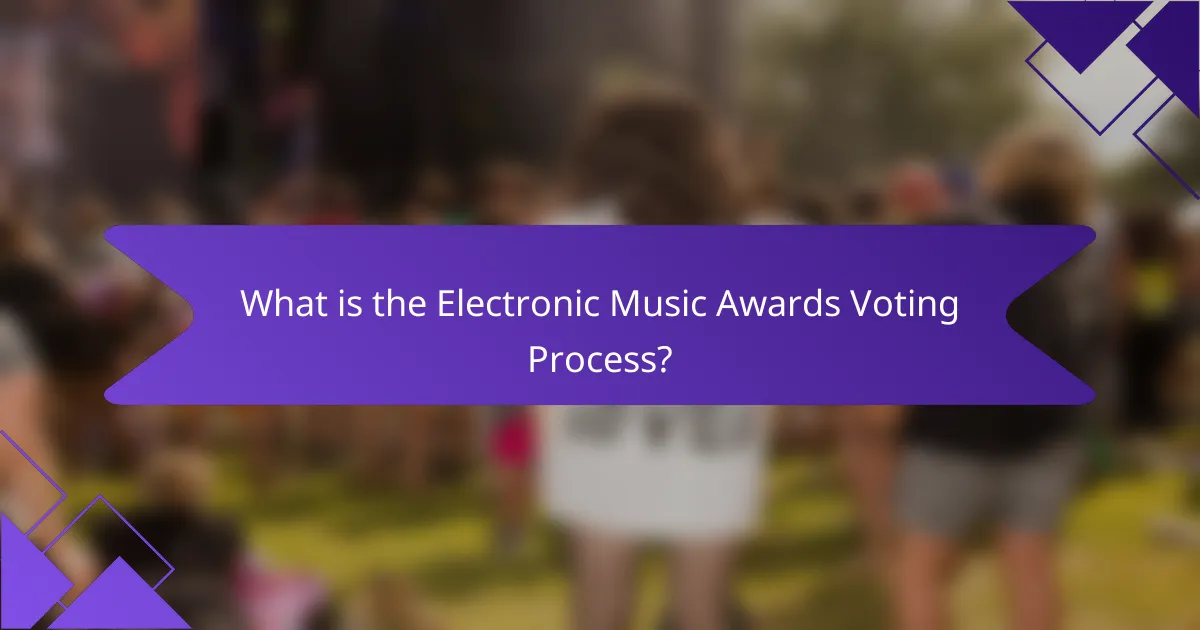 What is the Electronic Music Awards Voting Process?